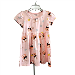 New Girl's Cotton Bear ❤️ Hearts Dress